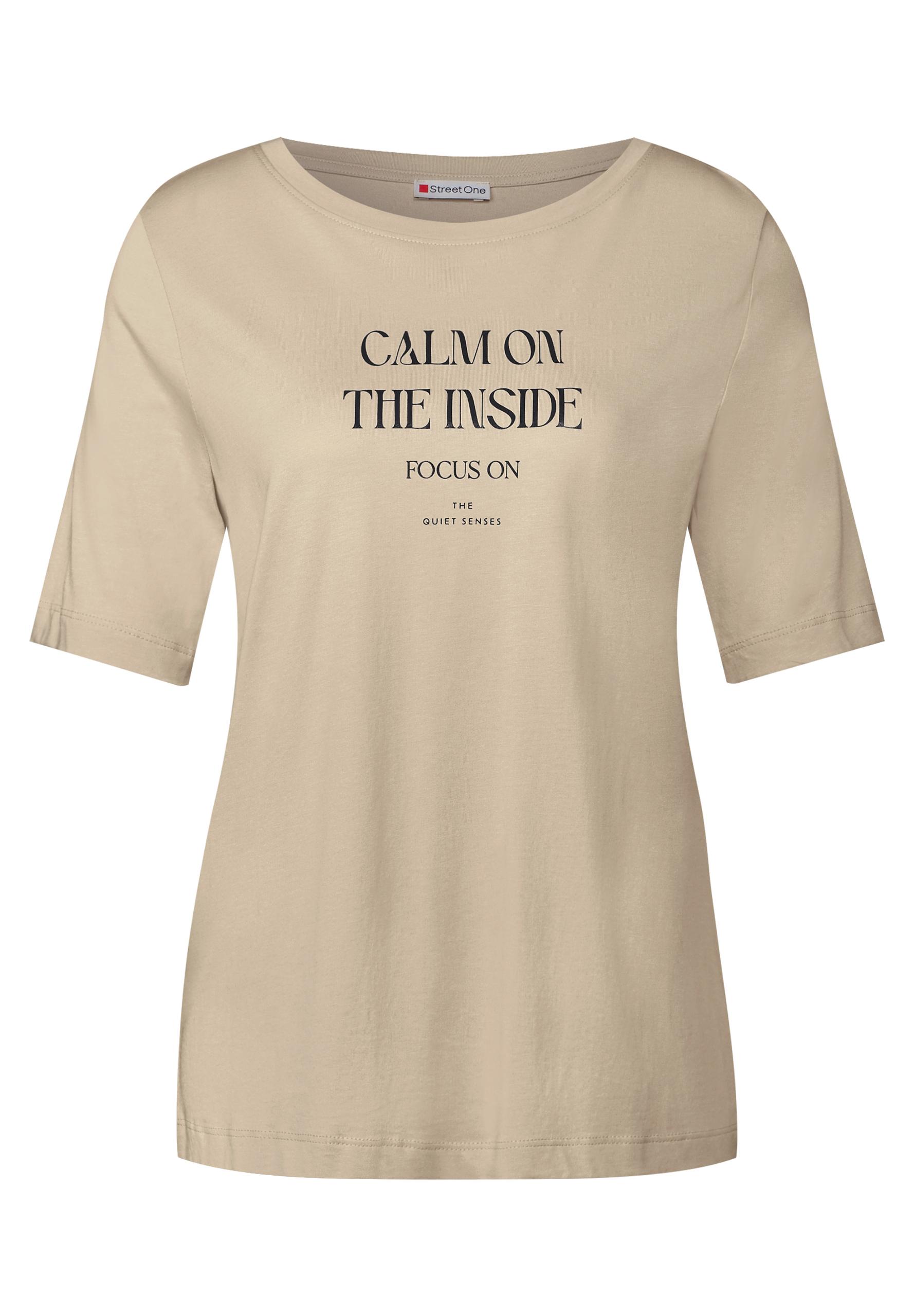 Softes Shirt mit Wording Beige 44