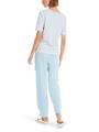 Geringeltes Rippen-T-Shirt 38 - Soft Sky Blue