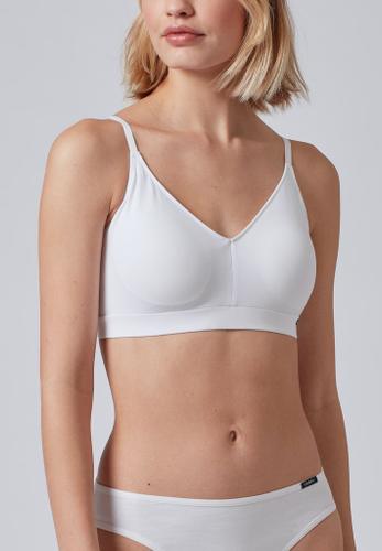 Skiny Damen Soft BH herausnehmbare Pads Cotton Essentials Weiß 42