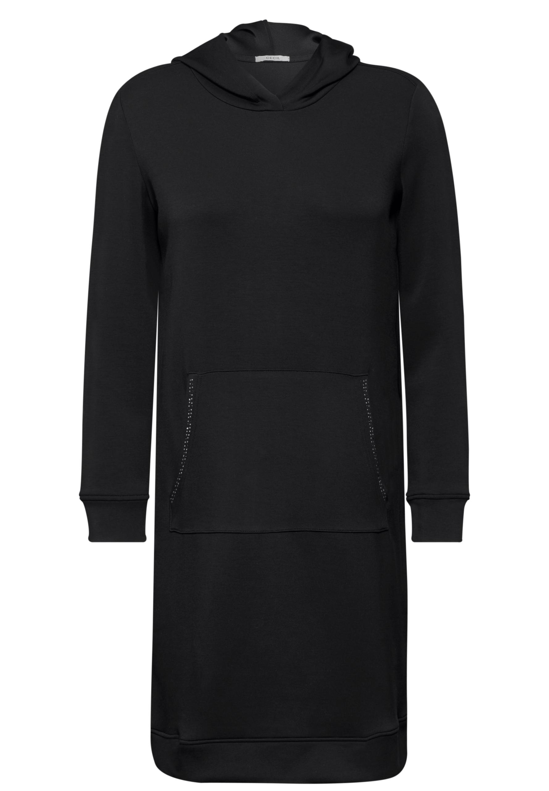 Kleid mit Kapuze L - Black