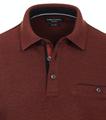Polo-Shirt Langarm gestreift - Rot / 3XL