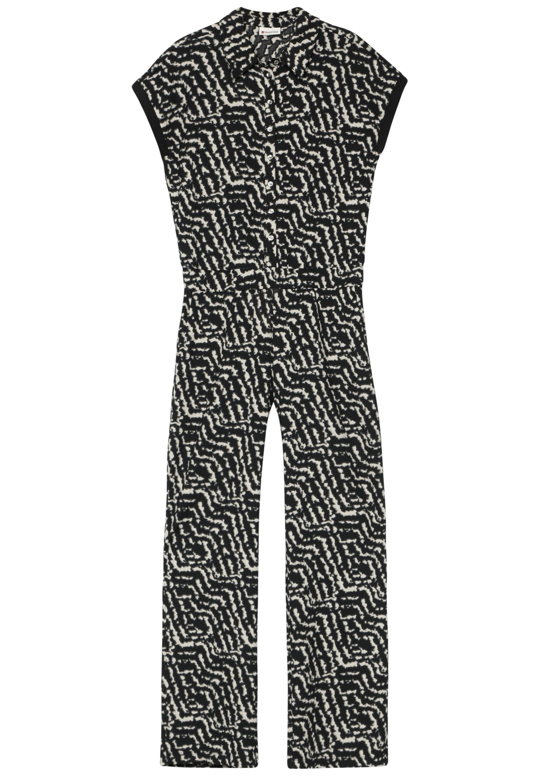 Gemusterter Jumpsuit 36/30 - Black
