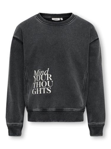KOGNELLY L/S O-NECK PRINT BOX SWT 134/140 Normal geschnitten - Black