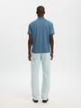 SLMFAVE ZIP SS POLO NOOS M Normal geschnitten - Blue Mirage