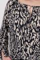 Bluse mit Leomuster 36 - Schwarz Gemustert