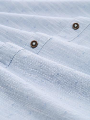 Regular Fit Hemd mit Turn-up-Funktion XXL Regular Fit - White Blue Fil A Fil Dobby