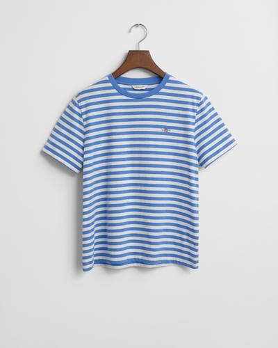 Shield T-Shirt mit Streifen S - Perfect Blue