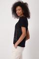 Blusenshirt mit Schmuckschrift 36 - Schwarz
