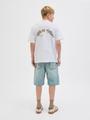 JORPAROS ELEMENT BACK TEE SS CREW JNR 152 Locker geschnitten - Bright White