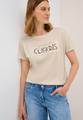 T-Shirt mit Wording L - Light Beige