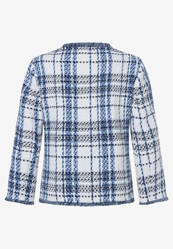 Bouclé Jacke kariert Frühjahrs-Kollektion Mehrfarbig 34