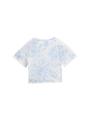Cropped T-Shirt mit Knoten-Detail 176 Cropped Fit - Light Blue Tie Dye Design