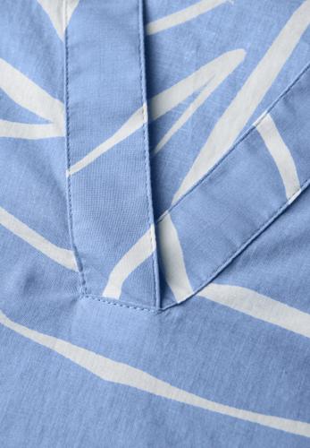 Gemusterte Baumwollbluse S - Deep Pastel Blue