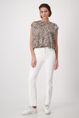 Blusenshirt mit Leomuster 36 - Coffee Bean Gemustert