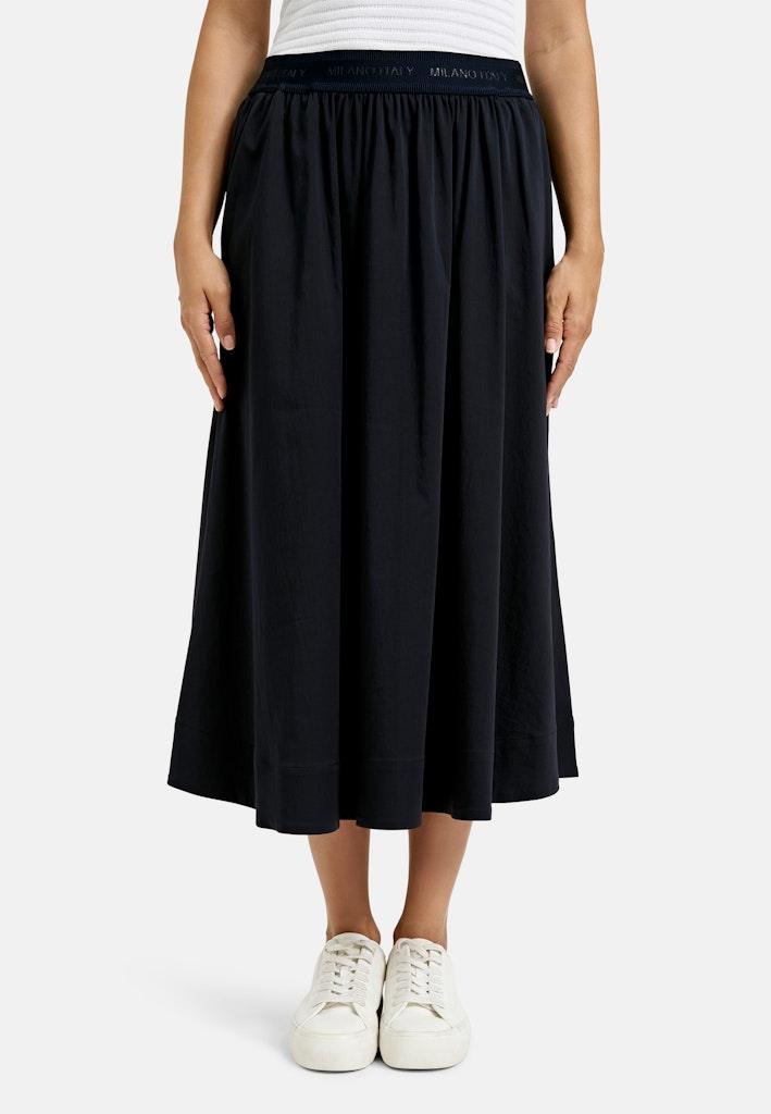 Midiskirt w elastic waistband Blau 42