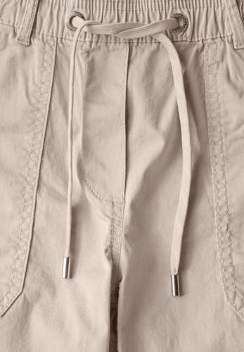 Twill Shorts im Washed-Look L - Boulder Beige