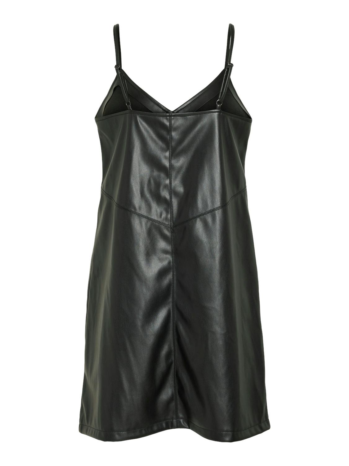 VILAC S/L COATED DRESS 36 Normal geschnitten - Black
