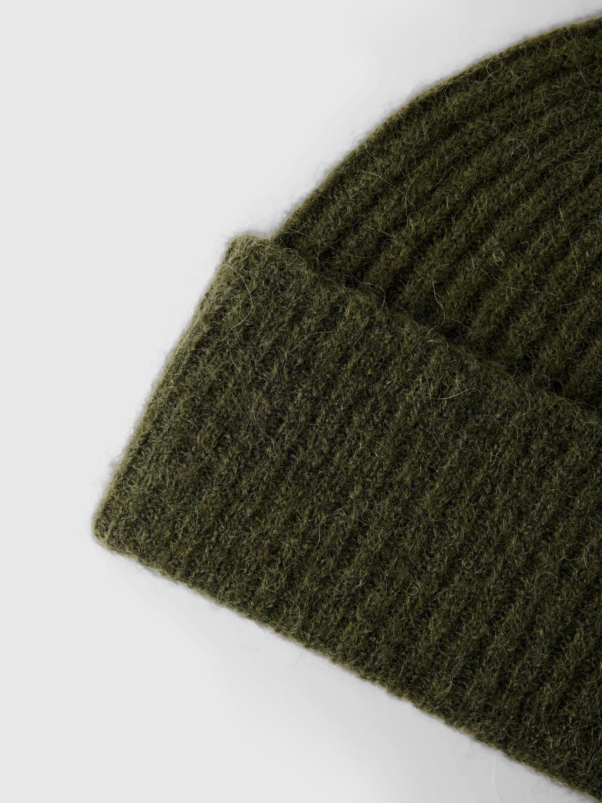 SLFLULU WOOL BLEND KNIT BEANIE NOOS ONE SIZE - Kalamata