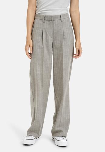 Stripe Flannel Pants L - Deep Taupe Print