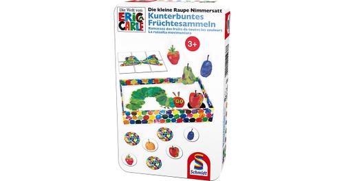 Schmidt Spiele - Die kleine Raupe Nimmersatt - Kunterbuntes Früchtesammeln, in Metalldose