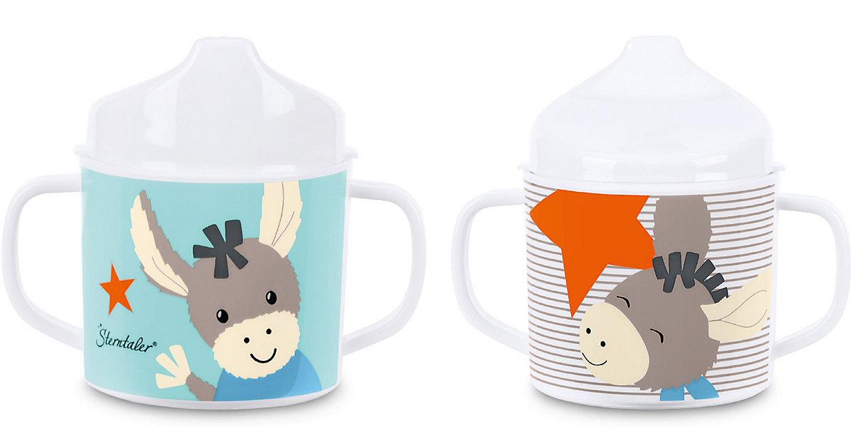 Henkeltasse Emmi hellblau/weiß