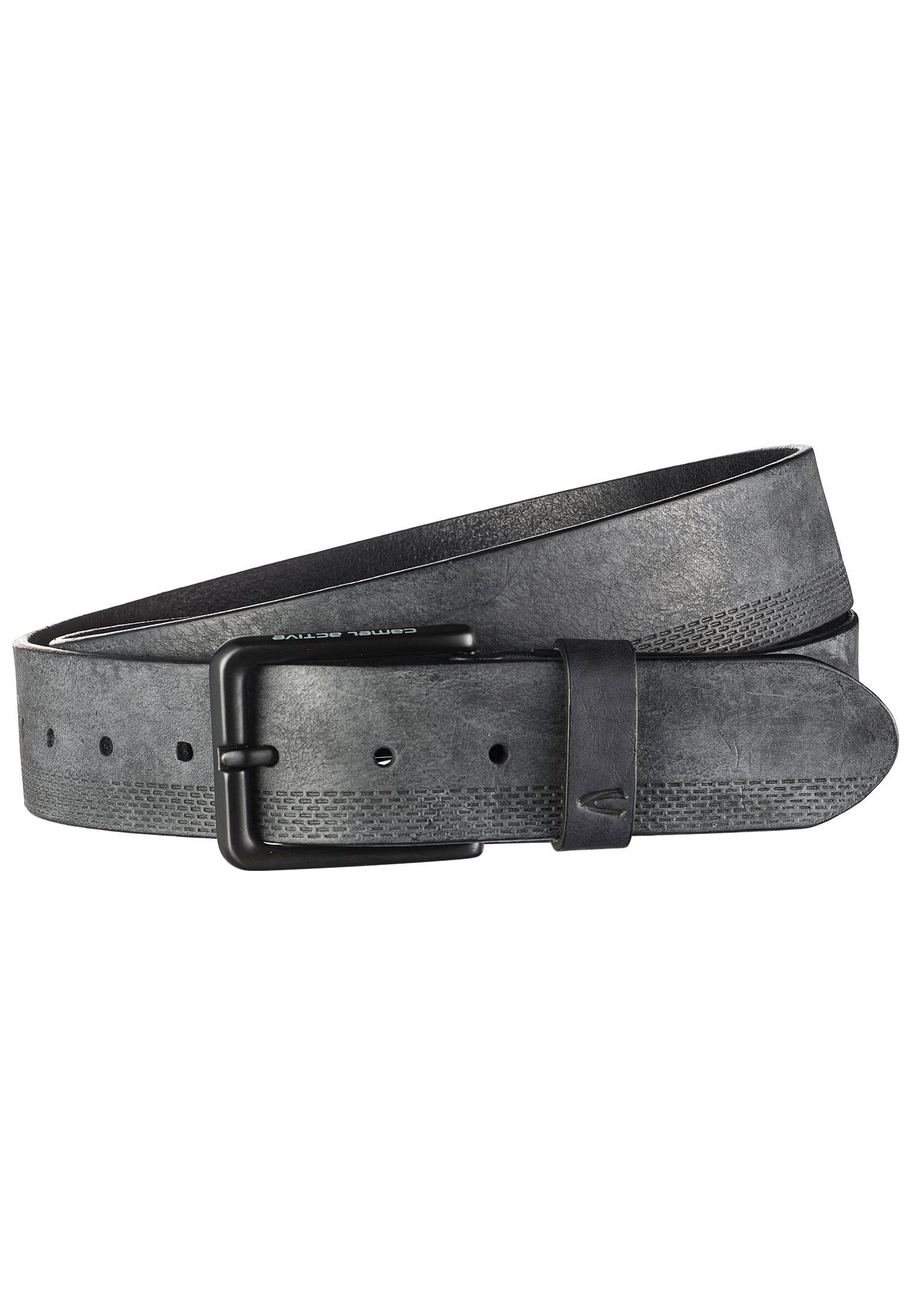 Gürtel aus Nubukleder Schwarz XL