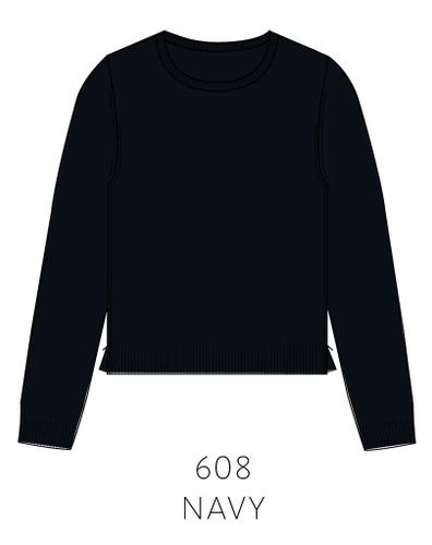 NOS Pullover, Rundhals Blau 46