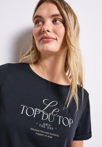 Shirt mit Turn-Up-Detail 38 - Deepwater Blue