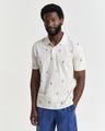 Graphic Poloshirt Boots-Stickerei M - Cream