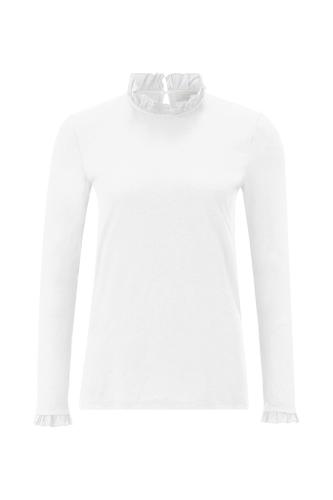 Organic Slub Frill Longsleeve Weiß M