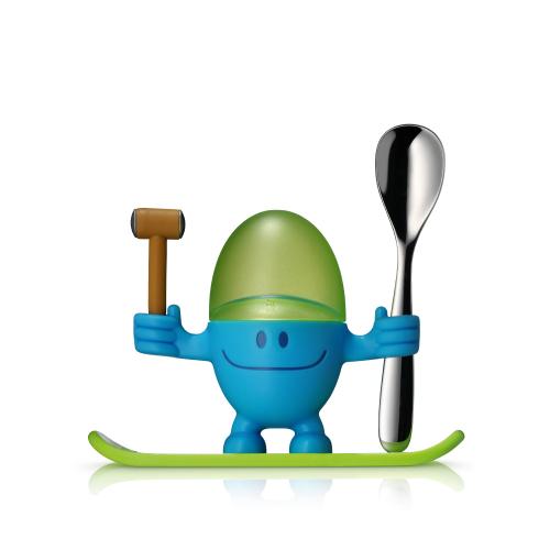 Eierbecher McEgg mit Löffel, Blau
