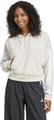 ADIDAS Damen Kapuzensweat Essentials 3-Streifen French Terry Quarter-Zip M in Grau