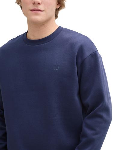 Sweatshirt mit Logo-Print XL Regular Fit - Dark Blueberry