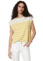 Ärmelloser Feinstrick-Pullover loose M - Multi/corn Yellow
