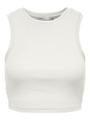 ONLVILMA S/L CROPPED TANK TOP JRS NOOS S Slim Fit - Cloud Dancer
