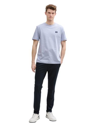 T-Shirt mit Logo-Label XXXL Regular Fit - Dove Blue White Fine Stripe