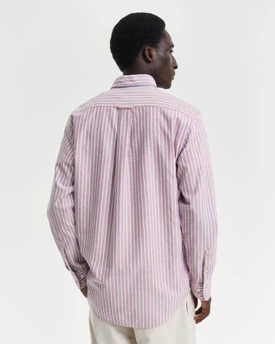 Regular Fit Classic Oxford-Hemd mit Streifen M - Ruby Red