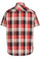 Kariertes Kurzarmhemd aus reiner Baumwolle Rot 3XL
