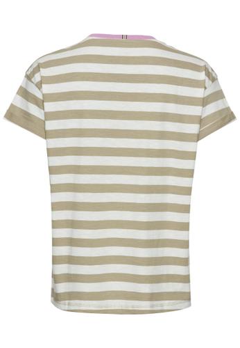 T-Shirt aus Organic Cotton S Regular Fit - Straw Stripes