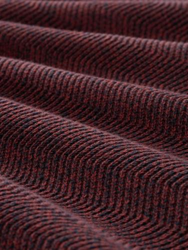 Basic Strickpullover mit Rundhalsausschnitt XXL Regular Fit - Burgundy Red Navy Multicolor