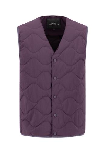 Onion Quilt Vest L Casual Fit - Aubergine