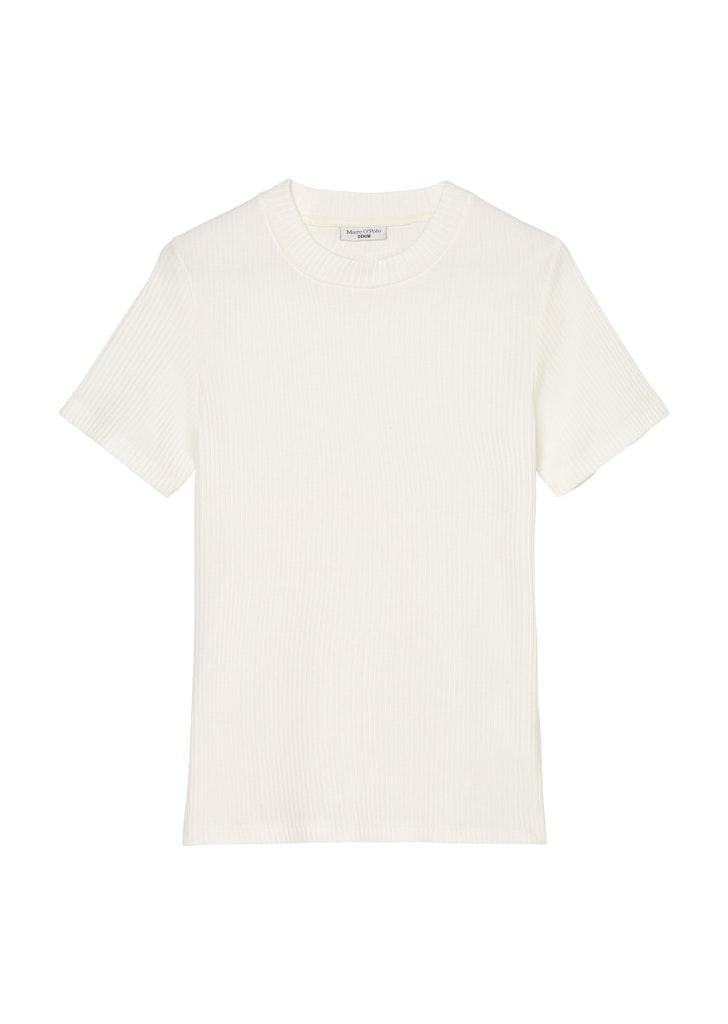 Ripp-Jersey-T-Shirt slim Weiß XS