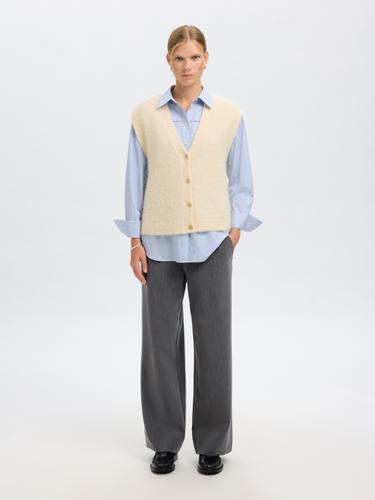 SLFGABELLA KNIT VEST XS Locker geschnitten - Birch