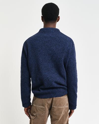 Argyle Rundhalspullover XL - Evening Blue
