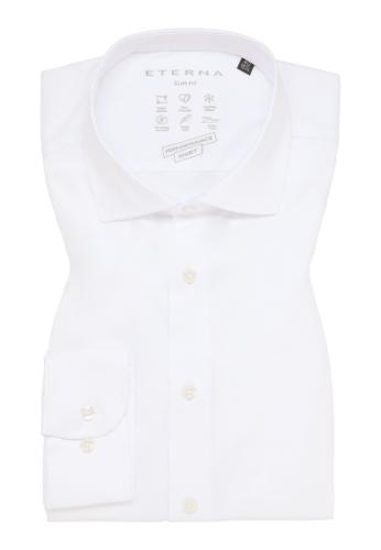 Performance Shirt Twill-Stretch Langarm 43/Langarm - 67cm SLIM FIT - Weiß