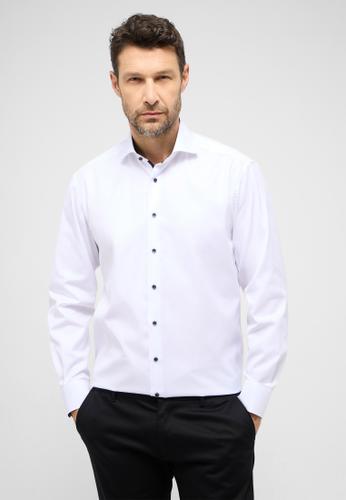 Cover Shirt Twill Langarm 42/Langarm - 65cm COMFORT FIT - Weiß