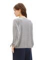 Loose Fit Langarmshirt mit Raffärmeln M Loose Fit - Small Navy White Stripe