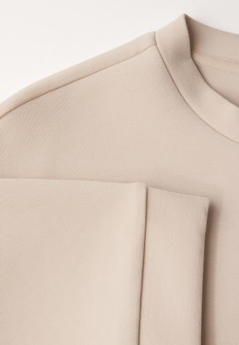 Silk-Look T-Shirt 42 - Cotton Beige