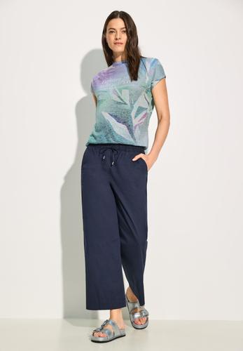 Burn-Out T-Shirt mit Print M - Fir Green