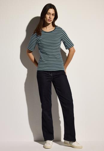 Gestreiftes T-Shirt M - Slate Khaki
